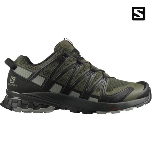 Olive / Black Salomon Xa Pro 3d V8 Men's Trail Running Shoes | IE ID8495